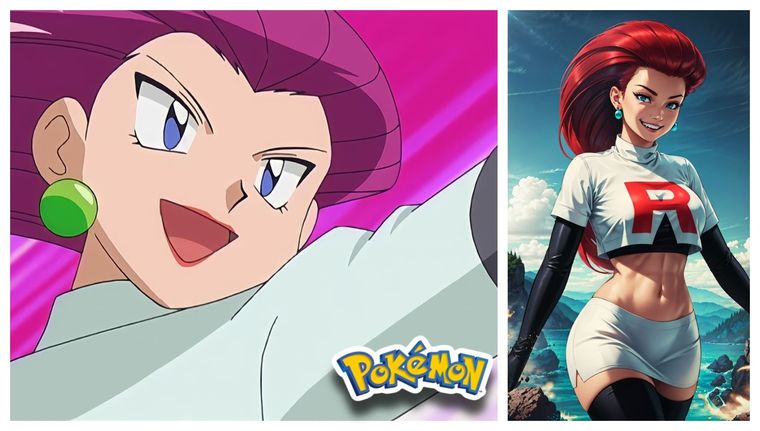 Pokémon: esta IA reversionó de forma realista a la bellísima Jessie, la villana de la serie
