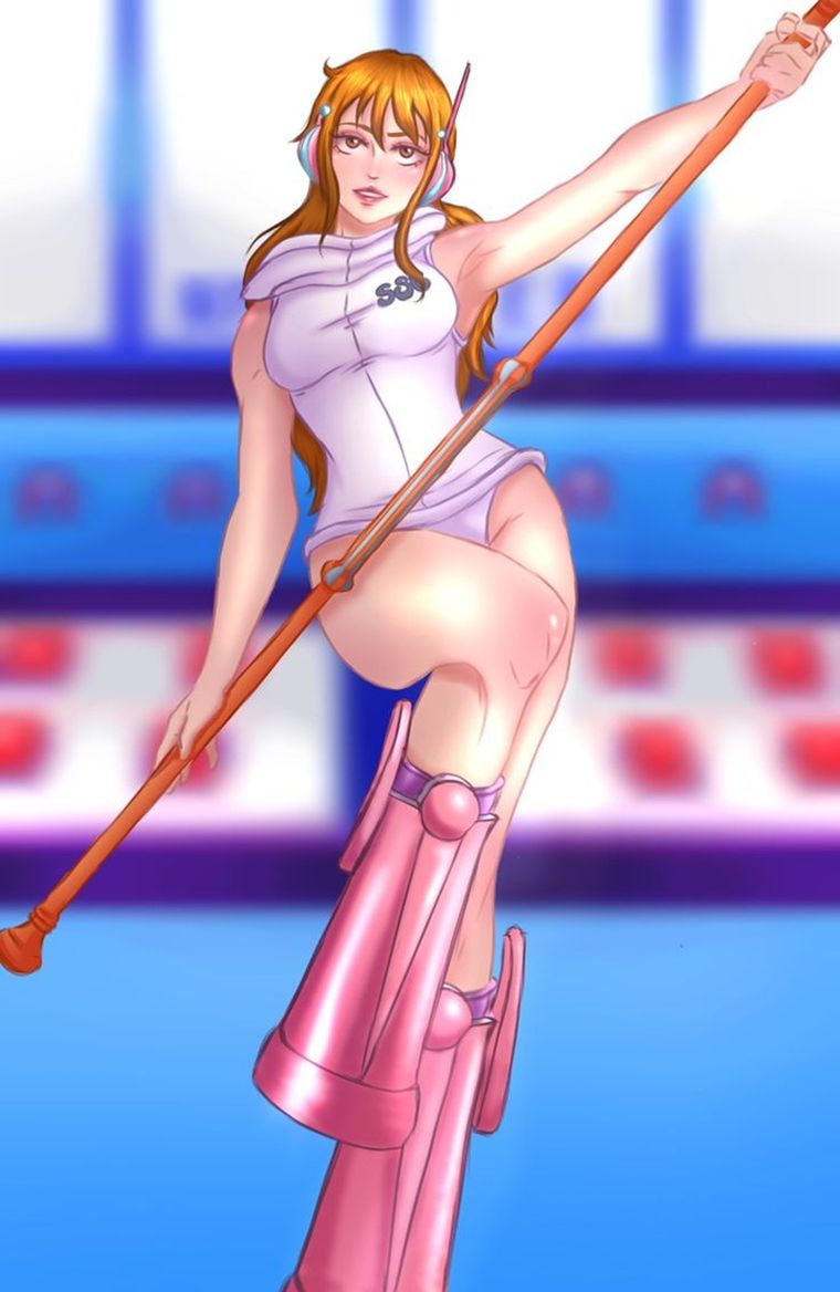 Durante Egghead, su vestimenta mezcla atuendos futuristas con su estilo coqueto y aventurero habitual. Durante Egghead, su vestimenta mezcla atuendos futuristas con su estilo coqueto y aventurero habitual.