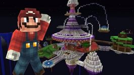 minecraft: recrean todos los niveles de super mario galaxy