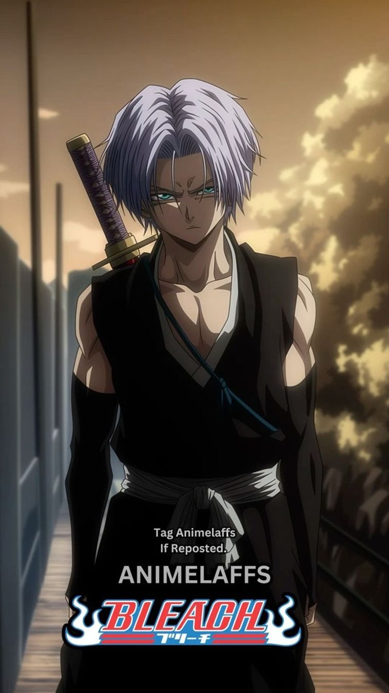 Trunks, el Shinigami con la espada del tiempo en Bleach. Trunks, el Shinigami con la espada del tiempo en Bleach.