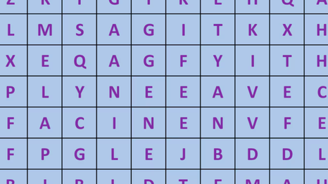 Sopa de letras: test visual
