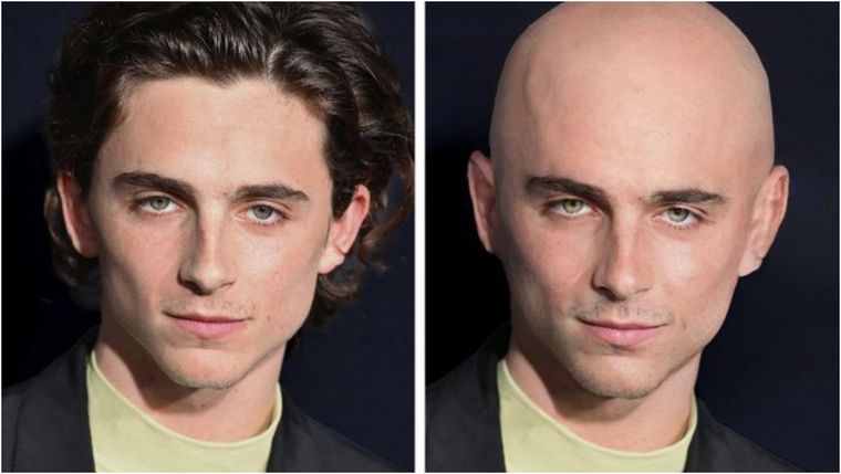 Los famosos de Hollywood si fueran calvos.