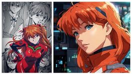 Asuka Langley Soryu es introducida en la serie como la piloto del EVA-02 y la Segunda Elegida