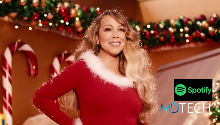 La cantante año a año rompe records en Spotify por esta canción de Navidad.