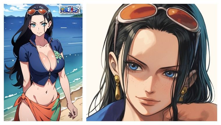 La bella Nico Robin es recreada por la IA como una versión live-action de One Piece