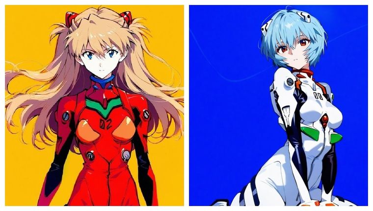 Asuka Langley Soryu y Rei Ayanami son dos personajes icónicos de Evangelion