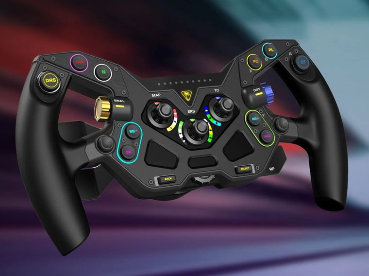 Para los fanáticos de los monoplazas, Turtle Beach reveló el VelocityOne F-RX, un volante con diseño inspirado en la Fórmula 1. Para los fanáticos de los monoplazas, Turtle Beach reveló el VelocityOne F-RX, un volante con diseño inspirado en la Fórmula 1.