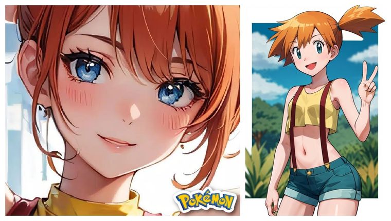 Así es la versión realista que esta IA diseñó para Misty, la entrenadora de agua en Pokémon