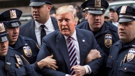 Inteligencia Artificial: así sería el arresto de Donald Trump en Nueva York