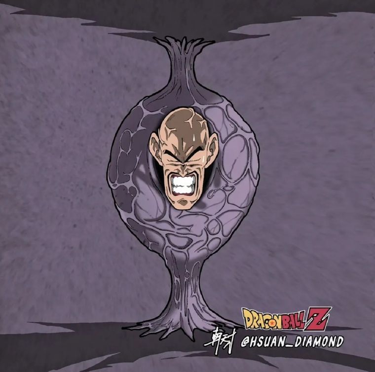 Nappa es encerrado en la crisalida de Majin Boo Nappa es encerrado en la crisalida de Majin Boo
