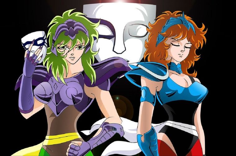 Una IA recrea en una versión hiperrealista a Los Caballeros de Plata Marin de Águila y Shaina de Cobra