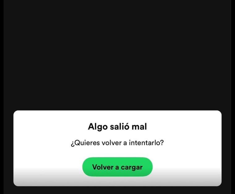 El mensaje que recibieron los usuarios al intentar usar Spotify El mensaje que recibieron los usuarios al intentar usar Spotify