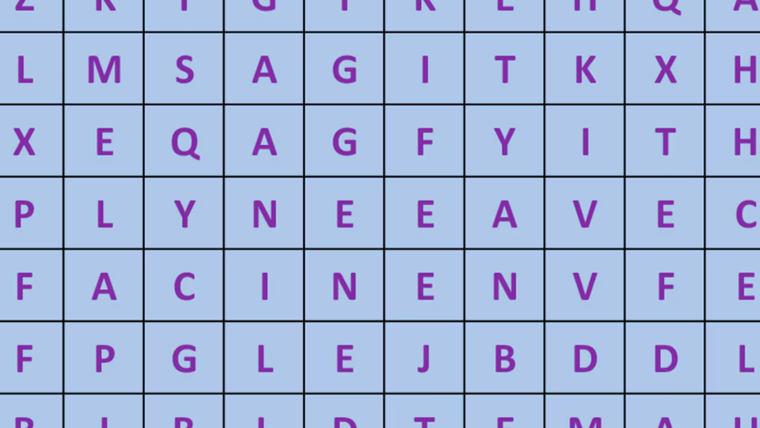 Sopa de letras: test visual