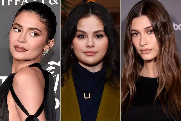 Kylie Jenner, Selena Gómez y Hailey Bieber