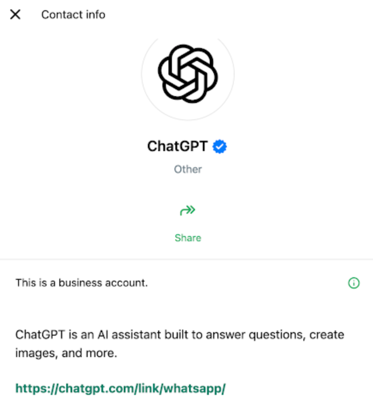 Muy útil pero aún limitado, el chatbot de ChatGPT integrado a WhatsApp Muy útil pero aún limitado, el chatbot de ChatGPT integrado a WhatsApp