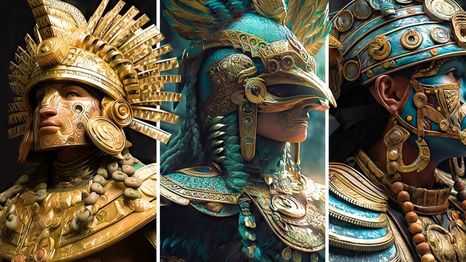 Una IA muestra cómo se verían los dioses aztecas al estilo “Caballeros del Zodiaco”