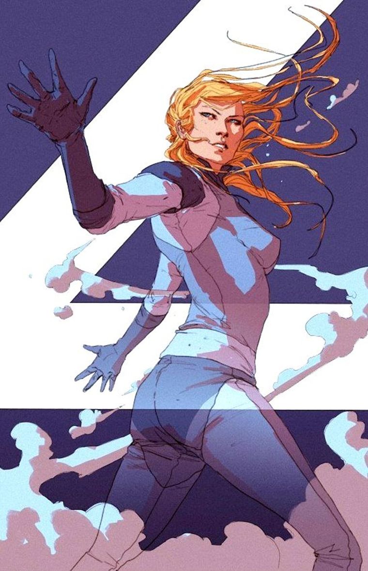 La Mujer Invisible es una mujer rubia, elegante y atlética, reconocida por sus intensos ojos azules y su porte heroico. La Mujer Invisible es una mujer rubia, elegante y atlética, reconocida por sus intensos ojos azules y su porte heroico.