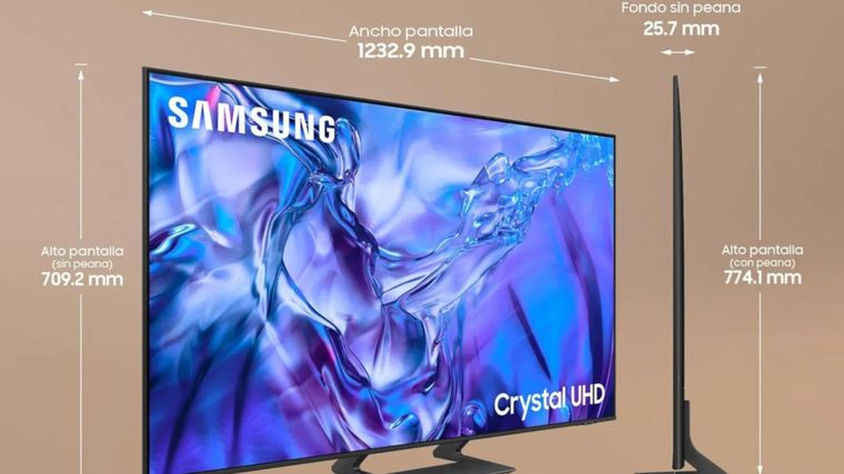 Con 55 pulgadas, tecnología HDR10+, Dynamic Crystal Color y resolución Ultra HD 4K Con 55 pulgadas, tecnología HDR10+, Dynamic Crystal Color y resolución Ultra HD 4K
