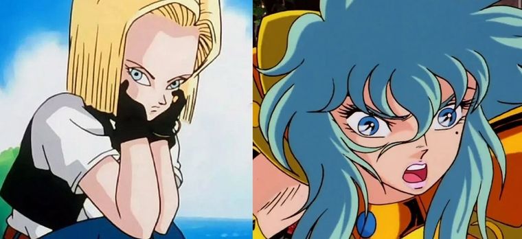 Androide 18 viste la Armadura Dorada de Afrodita de Piscis