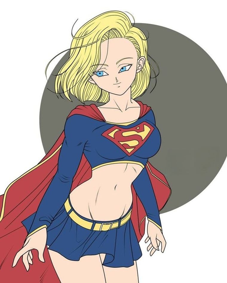 Androide 18 en el mundo de Superman. Androide 18 en el mundo de Superman.