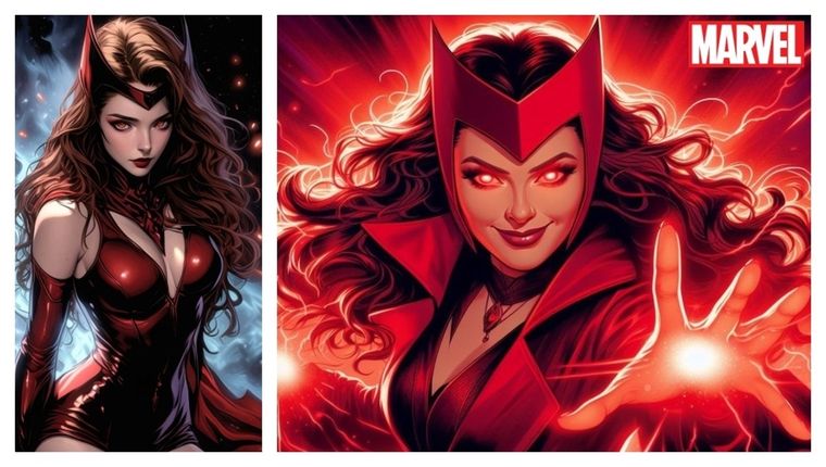 Scarlet Witch se escapa de los Marvel Comics y la IA la trae al mundo real