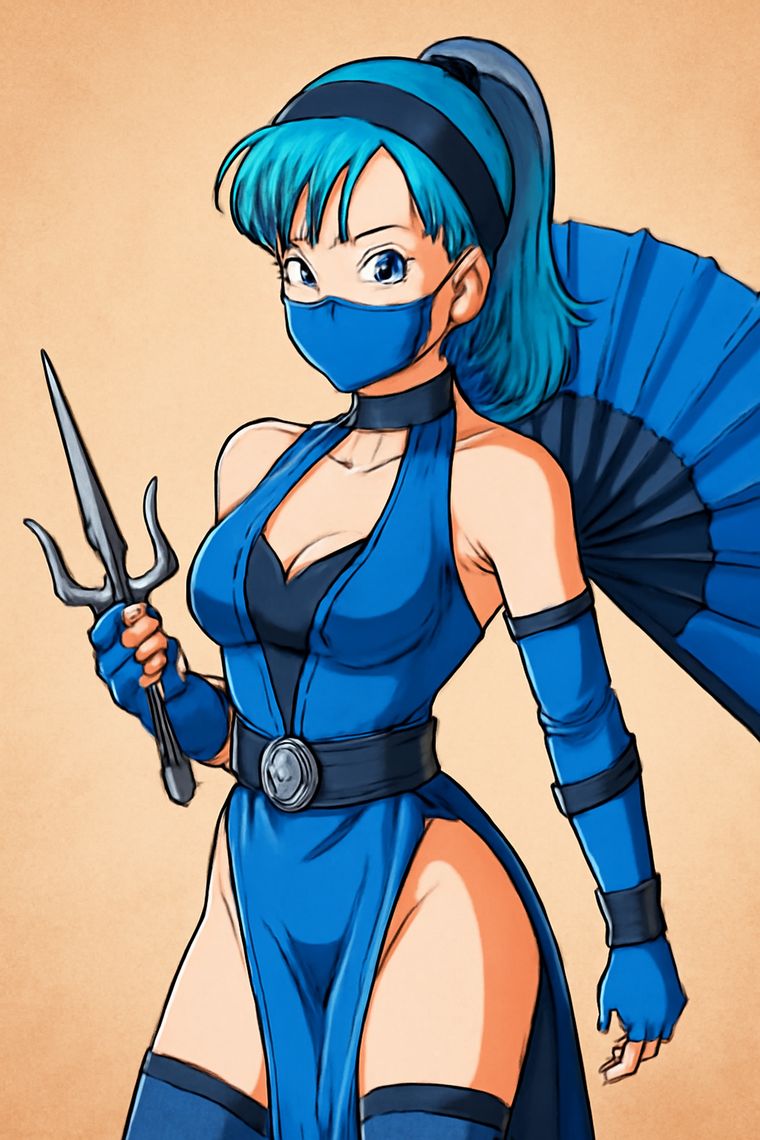 El cruce de dos universos de culto, Dragon Ball Z y Mortal Kombat, genera un fanart único que fusiona a Bulma y Kitana en un solo personaje. El cruce de dos universos de culto, Dragon Ball Z y Mortal Kombat, genera un fanart único que fusiona a Bulma y Kitana en un solo personaje.