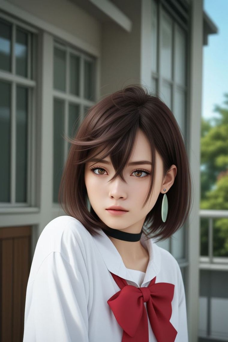Momo Ayase es una adolescente de cabello rosado con un estilo llamativo y expresivo. Momo Ayase es una adolescente de cabello rosado con un estilo llamativo y expresivo.