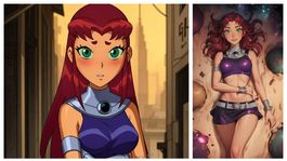 Starfire llega a la Tierra tras escapar de un oscuro pasado en Tamaran, su planeta natal.