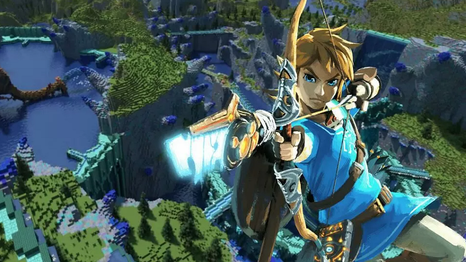 Un jugador de Minecraft está creando el mundo The Legend of Zelda
