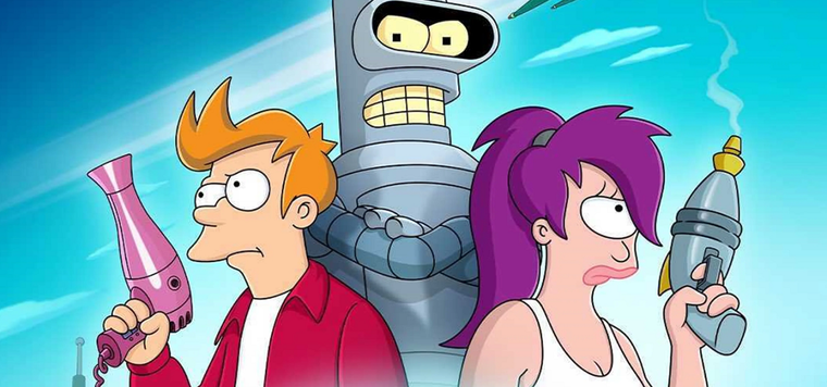 La IA convierte a Futurama en un live-action de los años 80