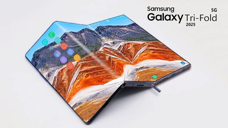 A diferencia del plegable de Huawei, el Galaxy Z TriFold de Samsung oculta por completo la pantalla al cerrarse. A diferencia del plegable de Huawei, el Galaxy Z TriFold de Samsung oculta por completo la pantalla al cerrarse.