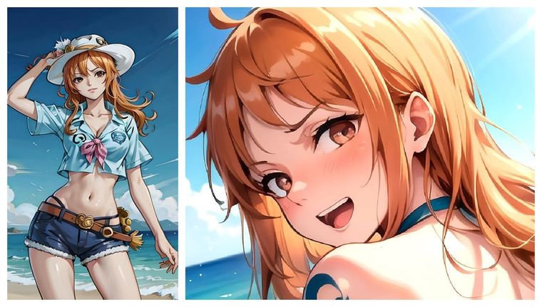 Por primera vez esta IA nos muestra a Nami de One Piece haciendo un cosplay de Gatúbela