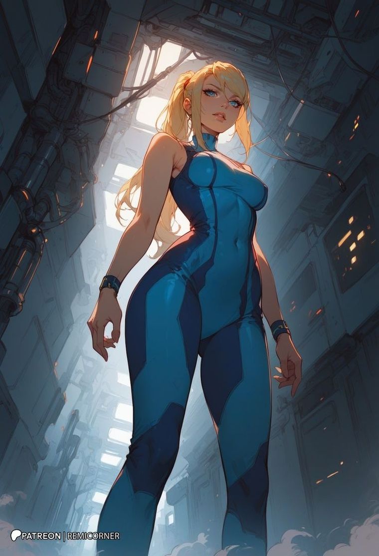 Samus Aran es una cazarrecompensas intergaláctica entrenada por los Chozo. Samus Aran es una cazarrecompensas intergaláctica entrenada por los Chozo.