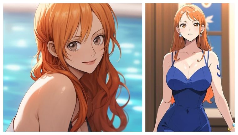 La magia de la IA: Nami se viste de gala y luce sorprendente en esta recreación de One Piece