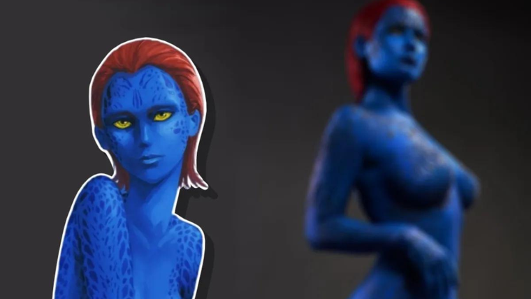 Una IA eligió a Mystique para mostrarla como una villana de fiesta en la piscina.