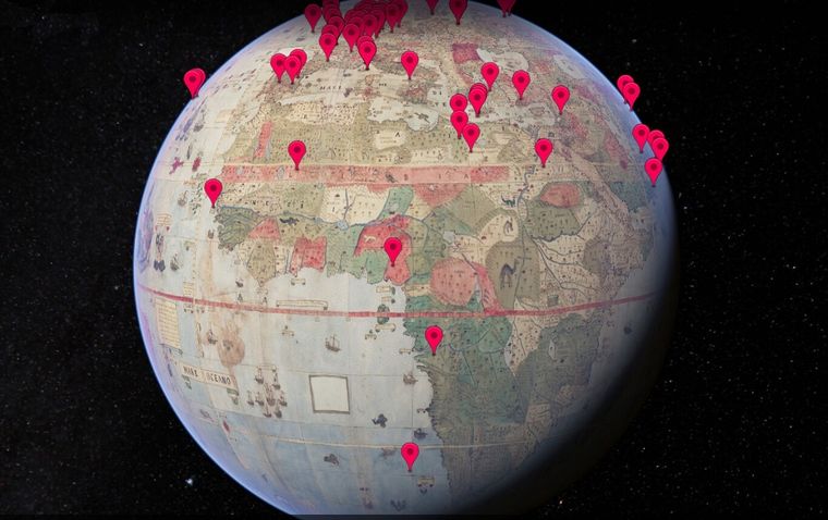 Google Earth da vida al mapa primitivo más grande y conocido del mundo