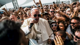 Papa Francisco de fiesta, según la inteligencia artificial