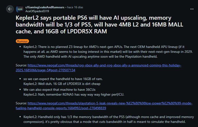 KeplerL2, conocido por sus filtraciones acertadas en el pasado, ha proporcionado detalles sobre el hardware y el rendimiento de la consola. KeplerL2, conocido por sus filtraciones acertadas en el pasado, ha proporcionado detalles sobre el hardware y el rendimiento de la consola.
