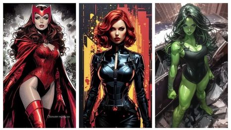 Este video Live Action muestran a She-Hulk, la Bruja Escarlata o Viuda Negra.