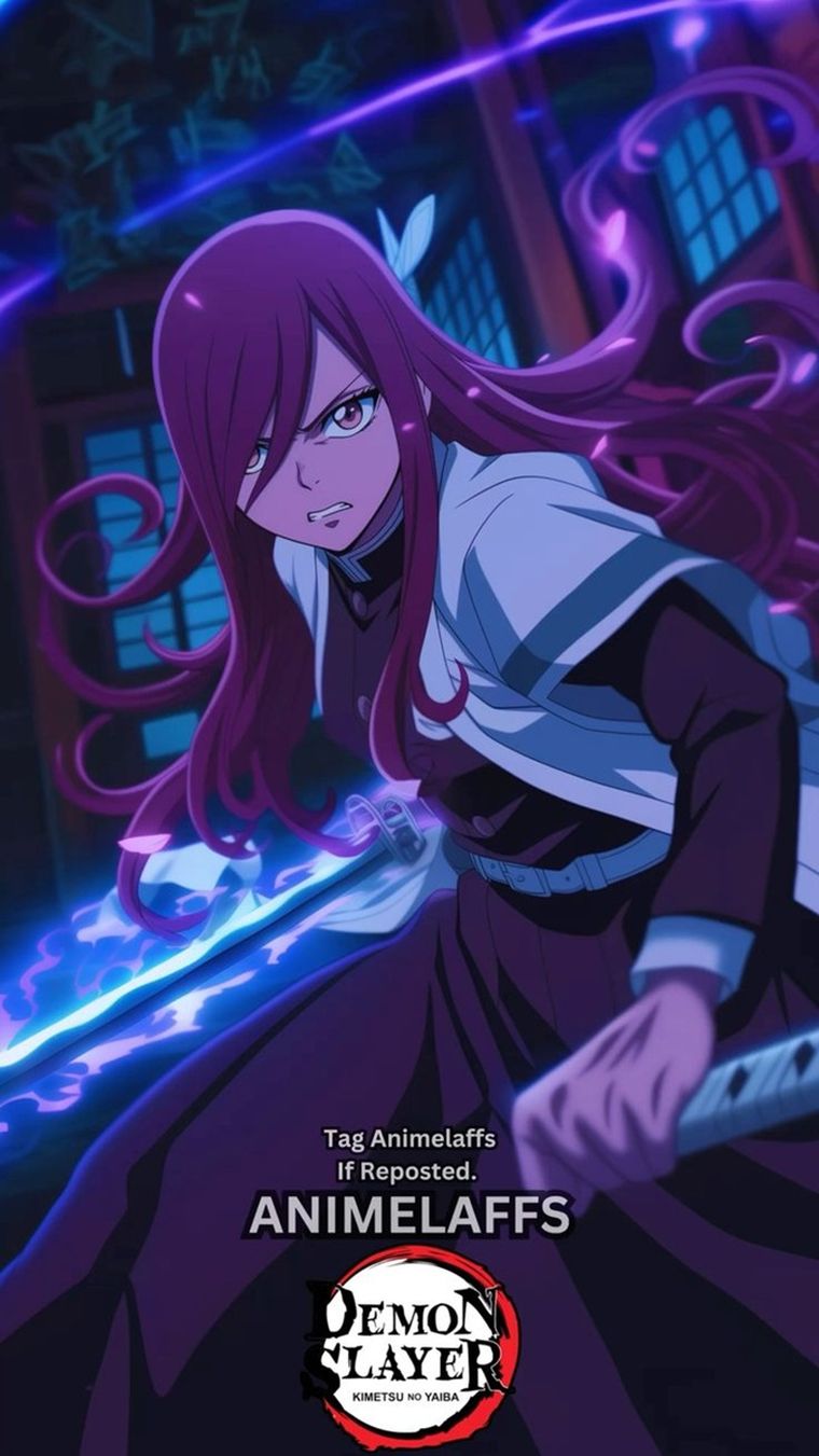 Erza Scarlet en el mundo de Demon Slayer. Erza Scarlet en el mundo de Demon Slayer.